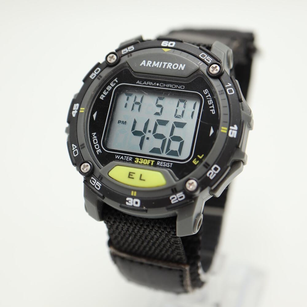 Vintage Armitron 43mm Digital Sport Watch Alarm Chronograph w New Battery